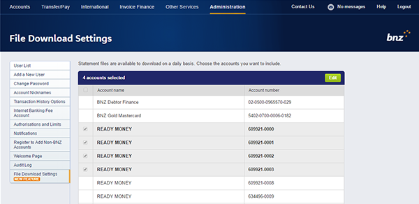 Downloading daily data files - Business Help and support