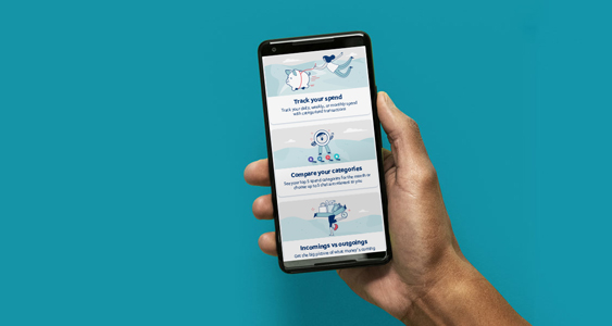 activity page header holding phone mobile